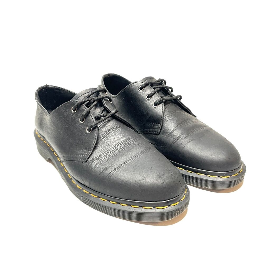 DR. MARTENS 1461 Black Smooth Leather Dress Oxfords Shoes Mens Size 9